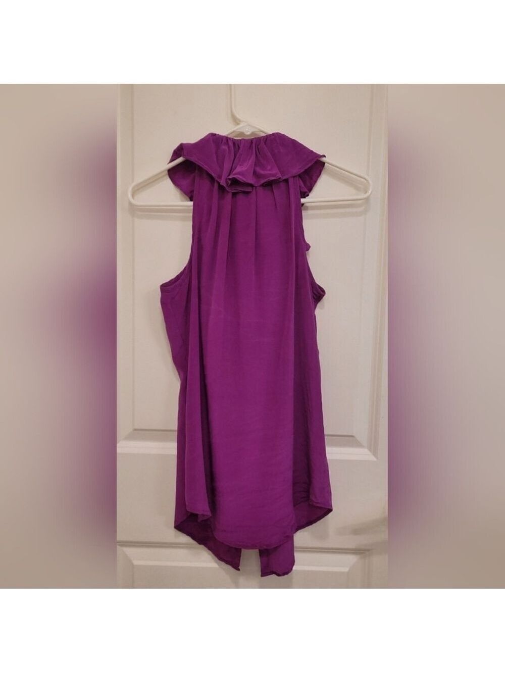 Purple Ruffled Sleeveless Blouse by Fifteen Twenty - Picture 2 of 5